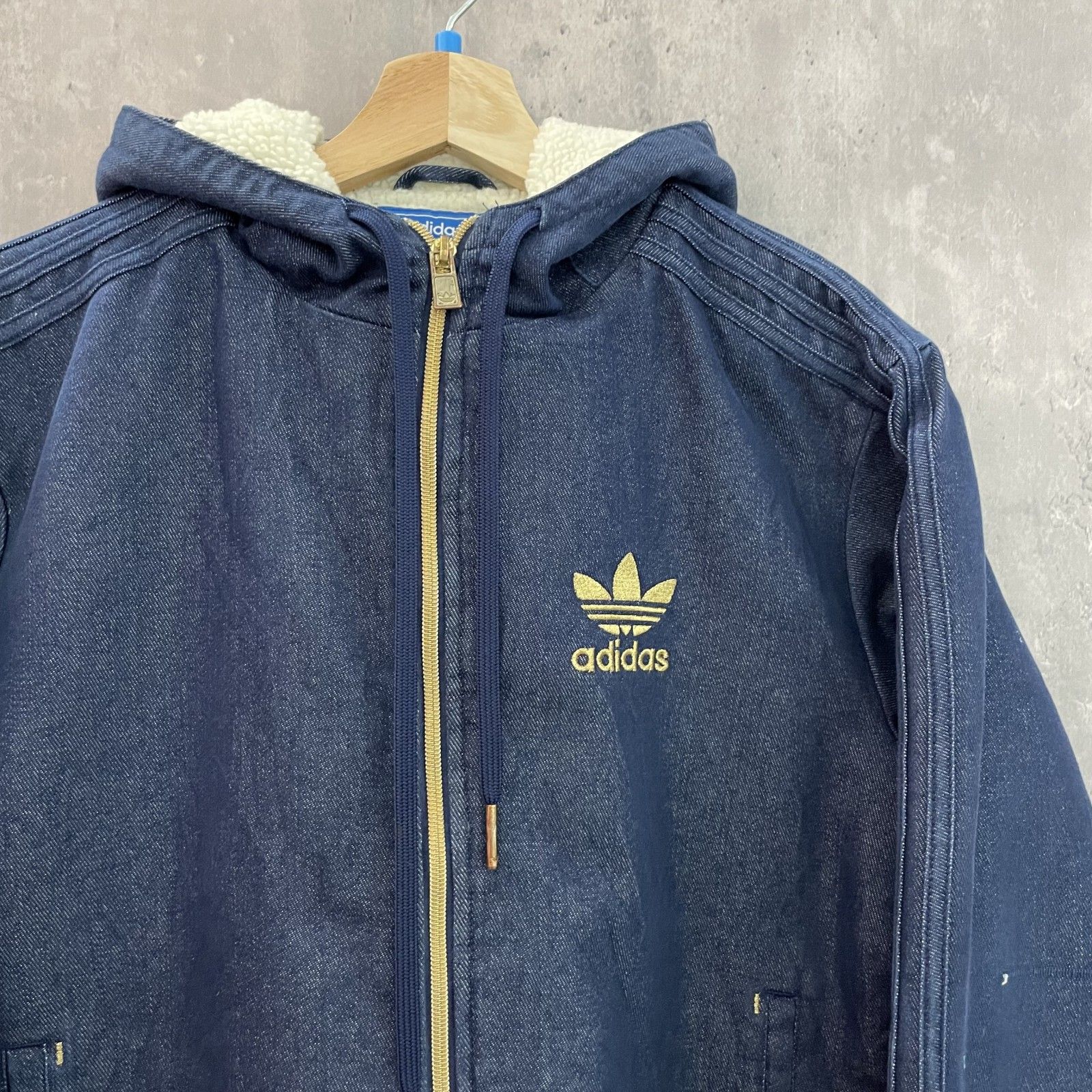 vintage 古着 ビンテージ Adidas アディダス デニムジャケット フード