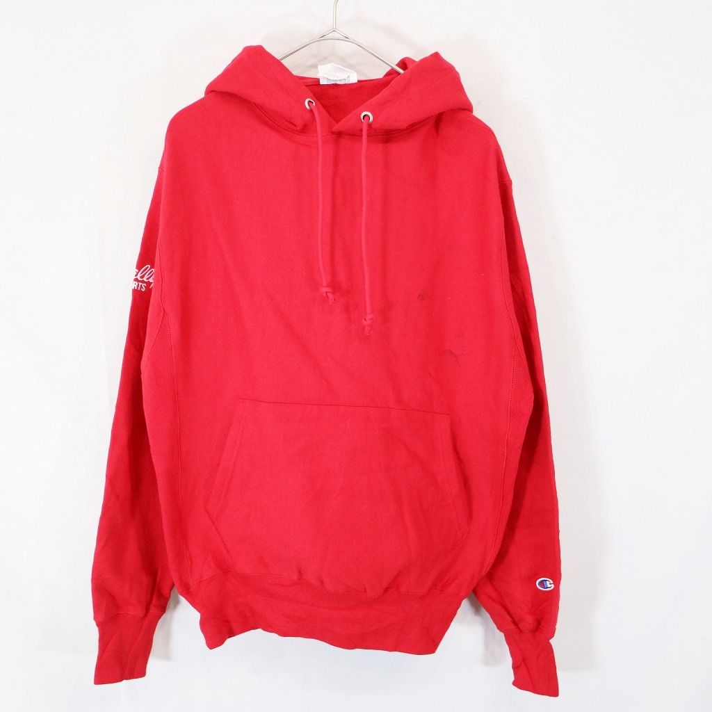 champion reverseweave 90s 目無し 無地 レッド 美品 XL 完全目無し90s USA 赤 レッド 無地 リバースウィーブ