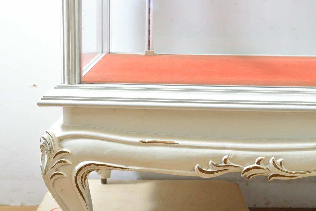 ☆事前問合せ必須☆ 横長ガラスケース 中古 希少デザイン スチール製