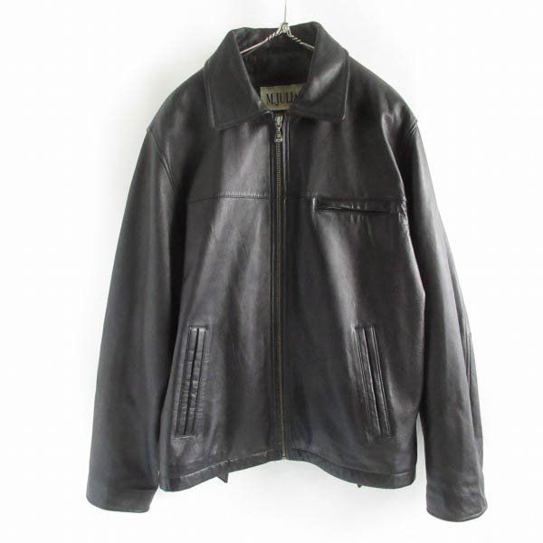 90s M.JULIAN WILSONS LEATHER Tバック ショート レザー ジャケット 黒
