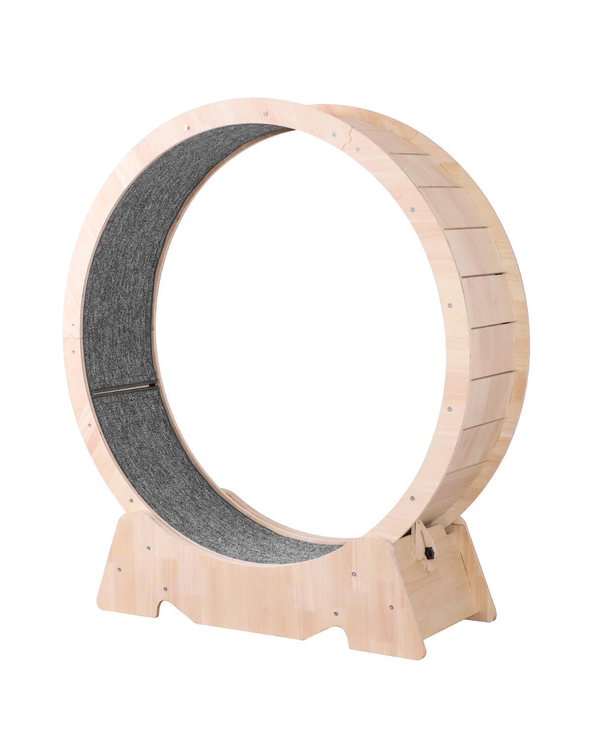 キャットホイール 猫の車輪 猫 ホイール XL105CM 直径 大型 猫 ホイール 猫 ルームランナー 猫 回し車 猫爪とぎ 室内飼い猫の運動不足を改善 低騒音 組み立て簡単 日本語説明書