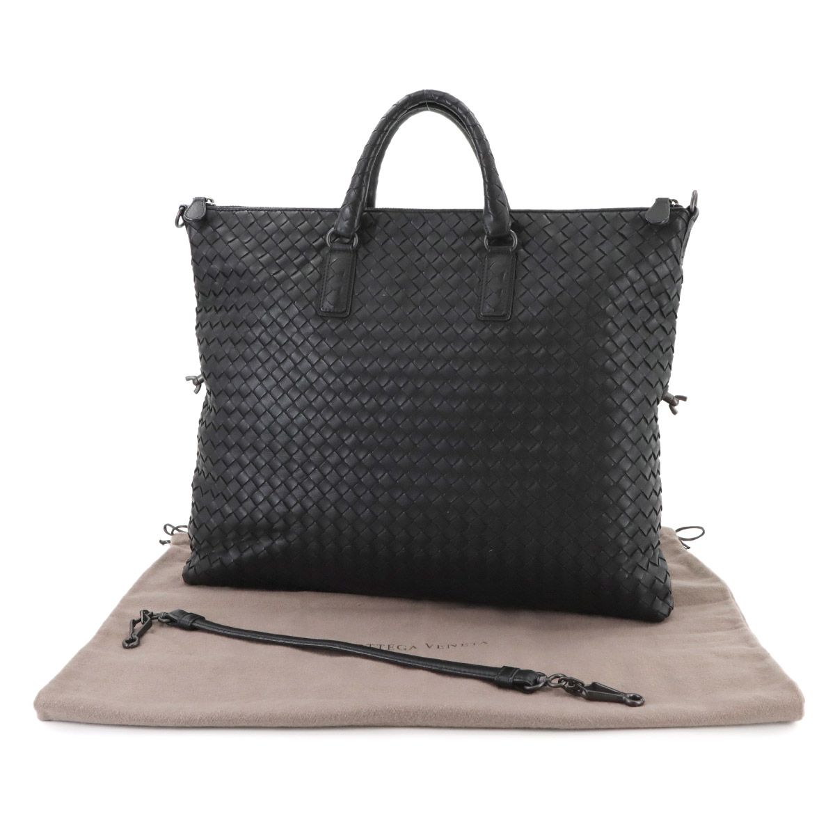 美品✨ ボッテガヴェネタ 2way ビジネスバッグ イントレチャート ブラック 美品 BOTTEGA VENETA ビジネスバッグ イントレチャート 2WAY