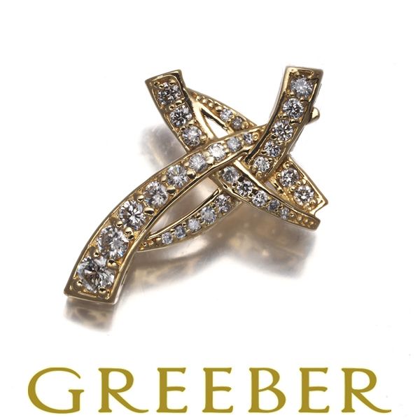 ゆきざき ペンダントトップ ダイヤ ダイヤモンド 0.30ct ルペティットマン クロス K18YG 177685