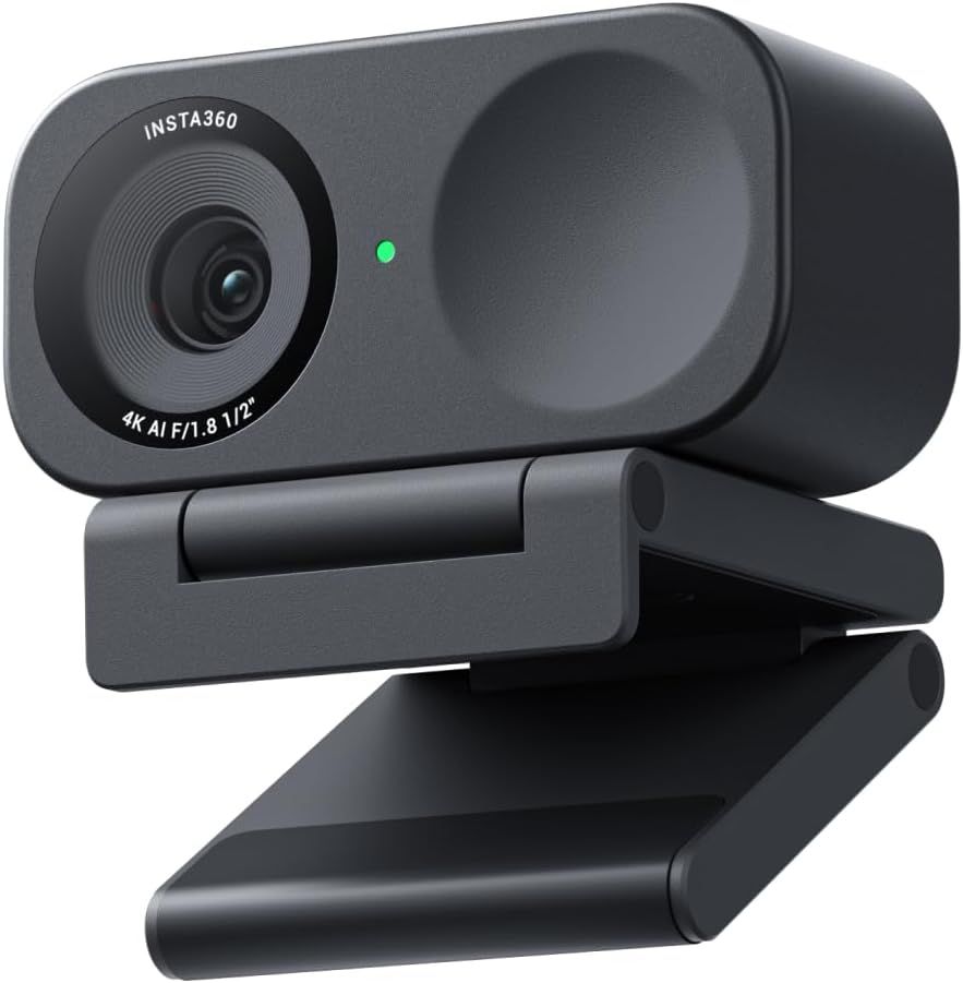 Insta360 Link 2C - PC/Mac 用 4K ウェブカメラ、1/2 インチセンサー、自動フレーミング、HDR、AI ノイズキャンセリング マイク、配信やビデオ通話、ゲーム配信に役立つジェスチャー操作、Zoom、Teams