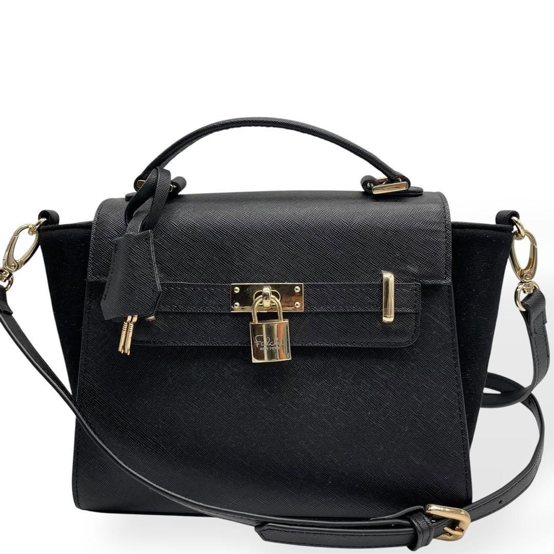 【美品】ファルチ Falchi ハンドバッグ ショルダーバッグ 2way 新品同様美品】ファルチニューヨーク Falchi New York 2WAY