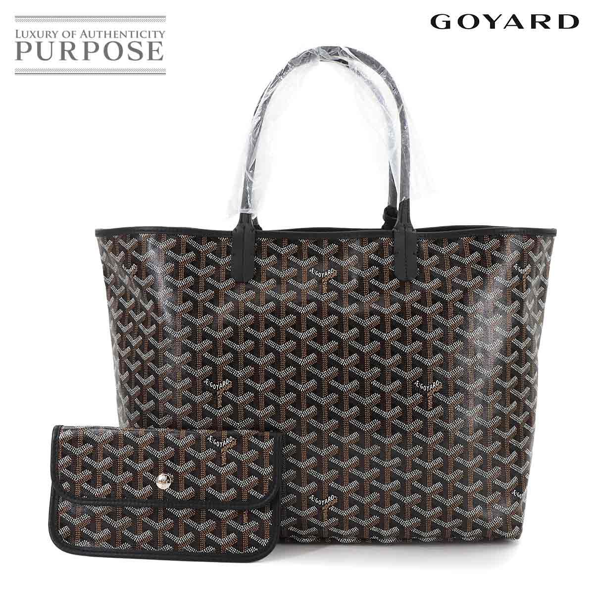 Goyard 黒　レザー サンルイ　ポーチ ゴヤール GOYARD サンルイPM ブラック PVC/レザー レディース
