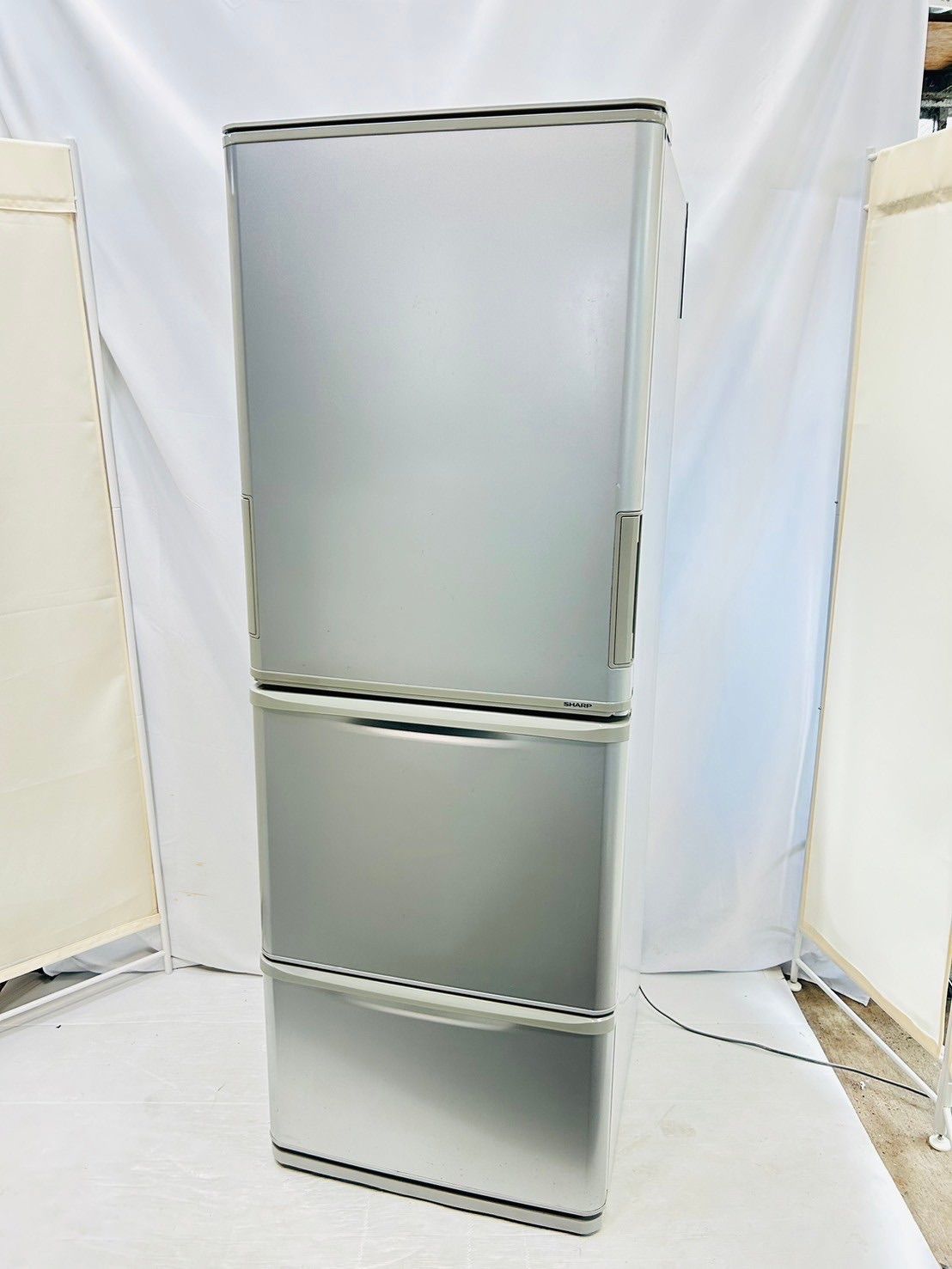 美品！SHARP SJ-W351D-S 350L冷蔵庫　どっちもドア  両開き Amazon.co.jp: シャープ 冷蔵庫 350L（幅60cm） どっちもドア