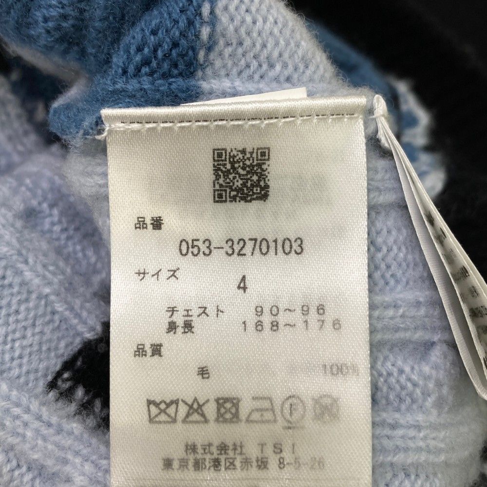 サイズ：4 PEARLY GATES パーリーゲイツ 2023年モデル ニットセーター ロゴ カモフラ柄 カーキ系 [240101365393] ゴルフウェア メンズ ストスト サイズ：4 PEARLY GATES パーリーゲイツ 2023年モデル ニット