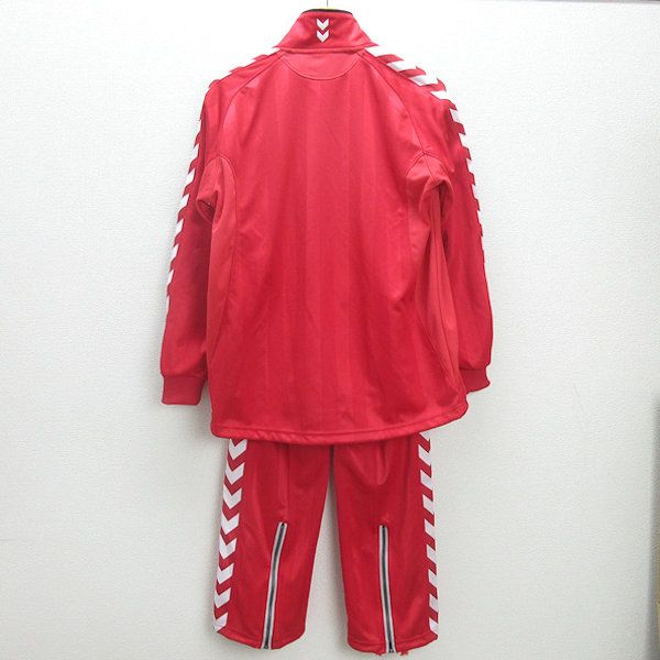 レア】hummel レッド スポーツジャージ セットアップ(上下セット)