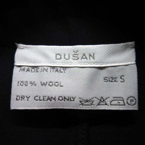 ドゥサン DUSAN ウール シャツ 半纏 ハンテン コート ジャケット 紺 ネイビー S イタリア製 美品
