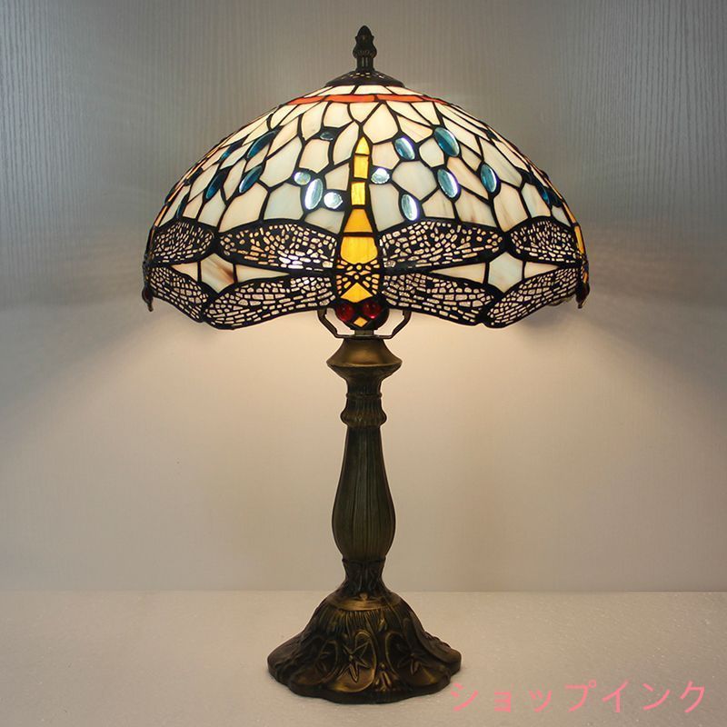 LEDテーブルランプ ステンドグラス 照明クラシック ヨーロッパ 手作り TD75
