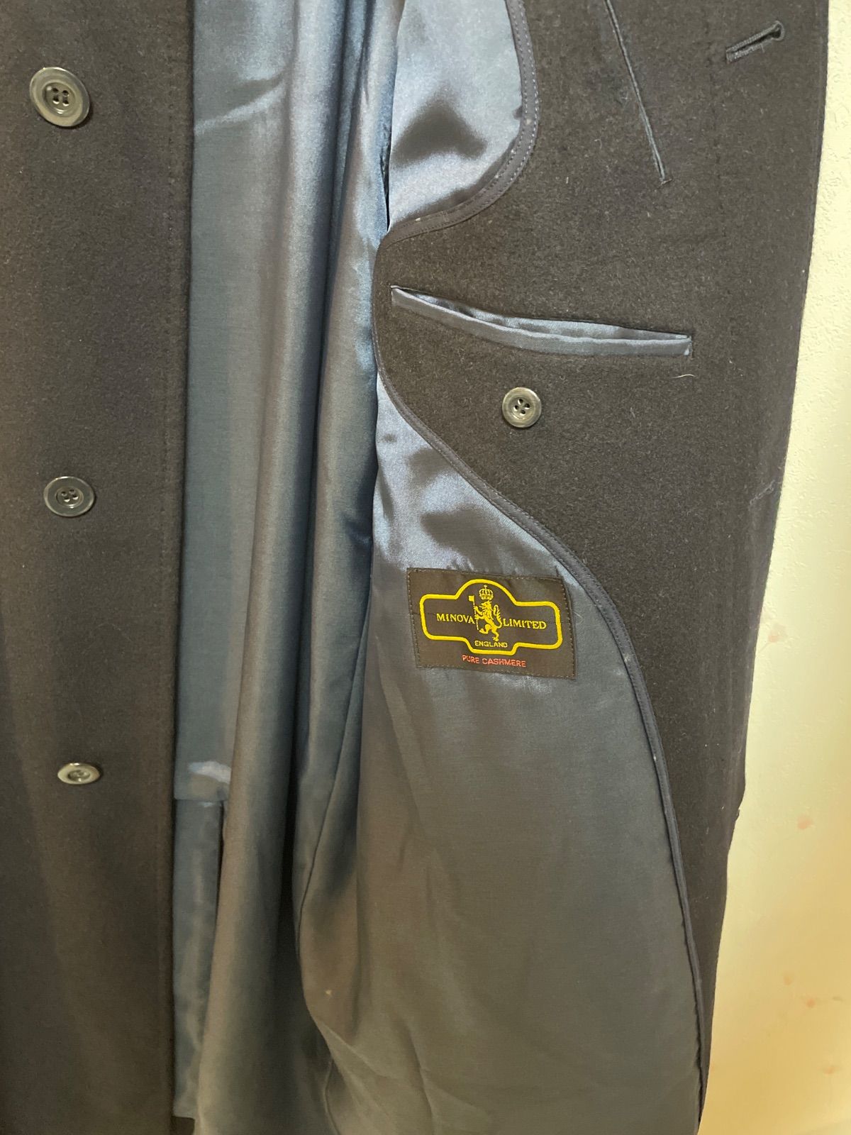 ヴィンテージ 英国製 カシミヤ ロングコート メンズXL相当 ユニセックス Vintage England Pure Cashmere Long Coat Men’s XL Unisex KANDAIZUMI_COM