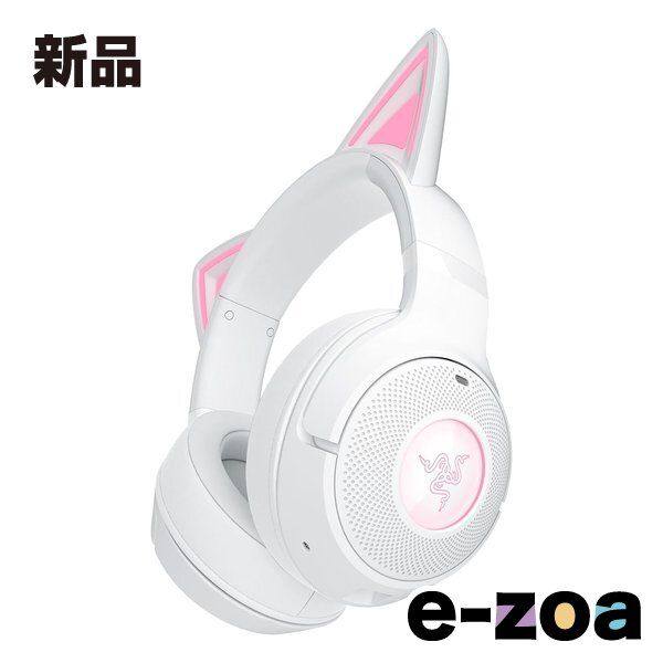 Razer レーザー Kraken Kitty V2 BT White ストリーミング向け RGB対応 ワイヤレスネコミミヘッドセ RZ04-04860600-R3M1 2651069