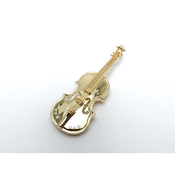 K18 18金イエローゴールド ダイヤモンド ヴァイオリン バイオリン 楽器 