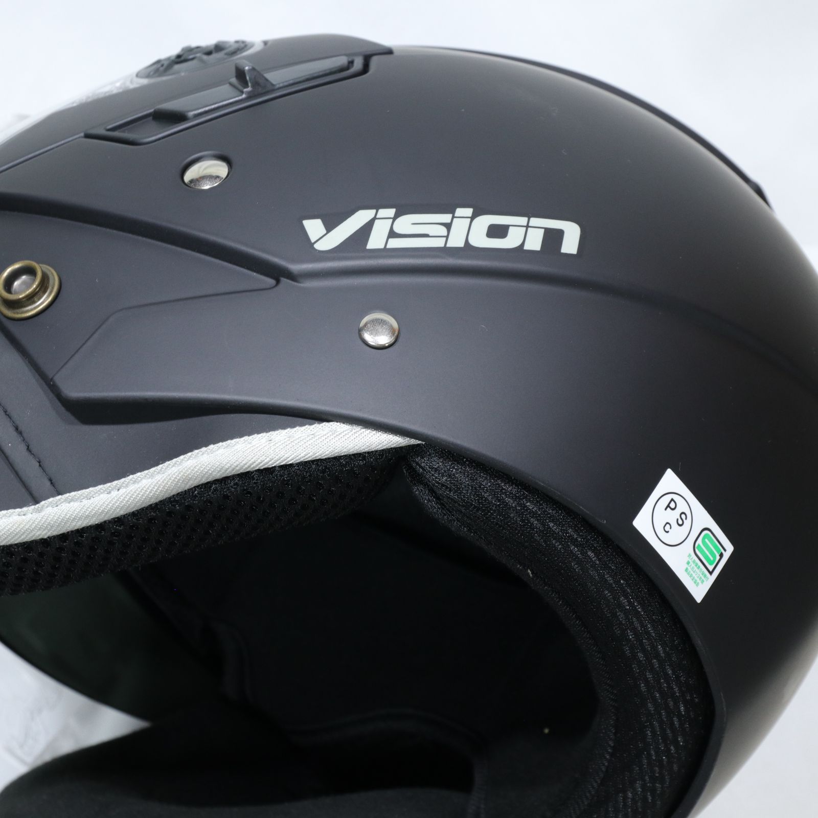 新品未使用・難あり Vision Vsn-01 バイクヘルメット マットブラック インナーサンシェード付 フリーサイズ（57-60㎝）  ジェットヘルメット - メルカリ