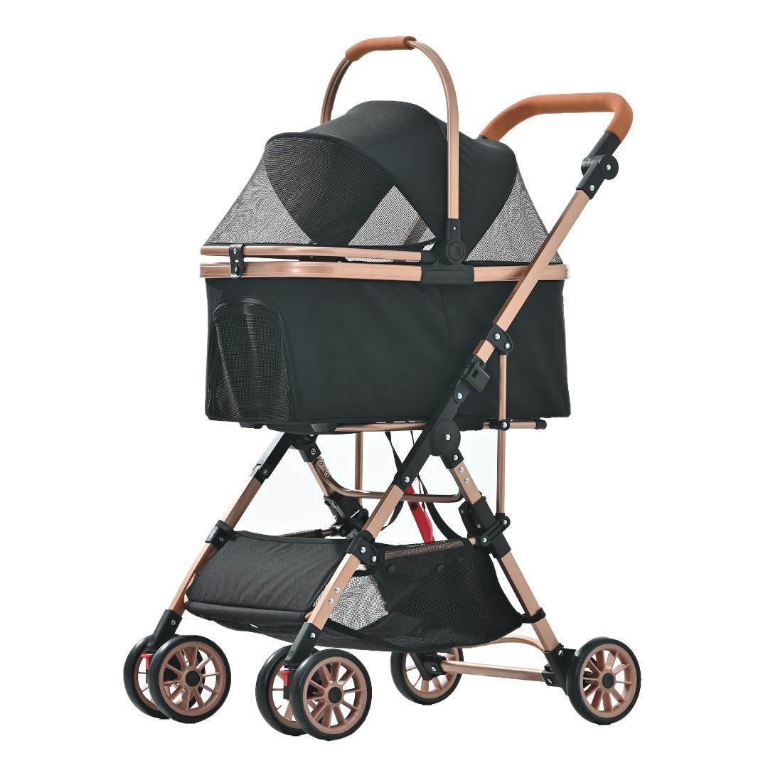 ペットカートアルミ製 分離式 取り外し可能 折りたたみ 多頭 中型犬