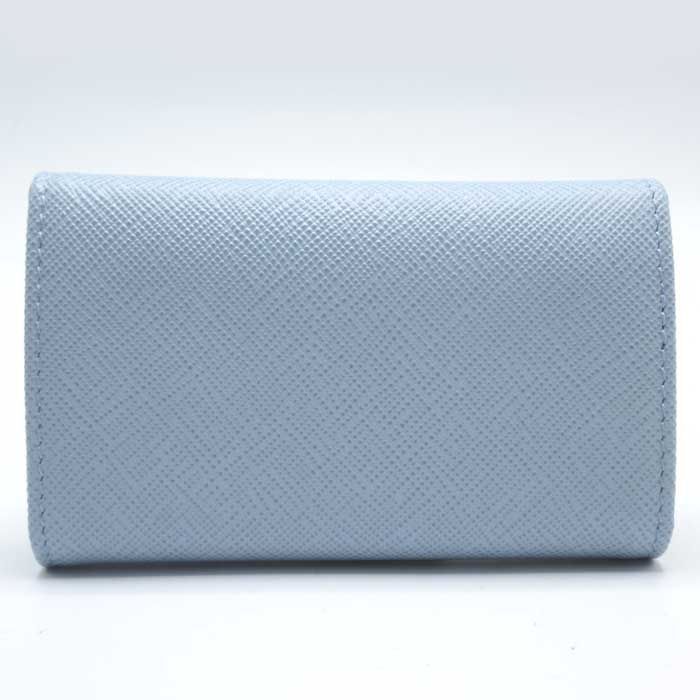 プラダ キーケース 4連 PRADA PORTACHIAVI GANCI キーリング 1PG004 ZLP F02T0 SAFFIANO MULTIC CELESTE ONDA アウトレット レディース