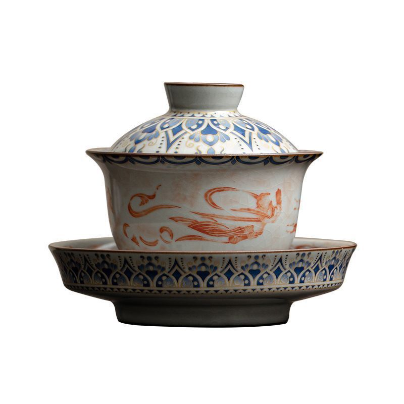 斑紫茶入 陶器 陶芸 手作り 茶道具 木箱付き やきもの 大前芳春