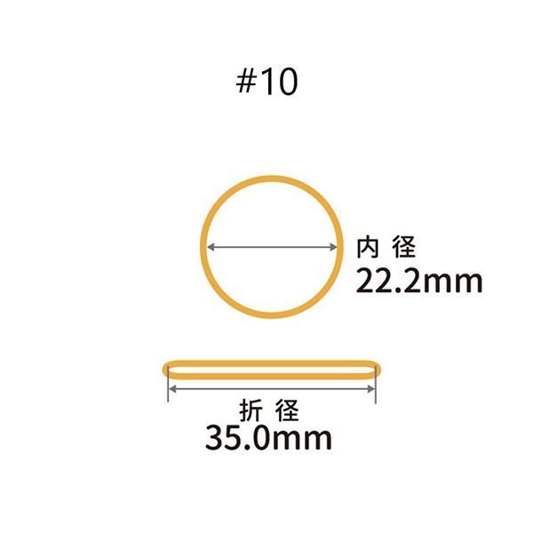 まとめ 共和 オーバンド 10 内径22.2mm 500g入 透明袋 GCA-N-001 1袋 ×3セット