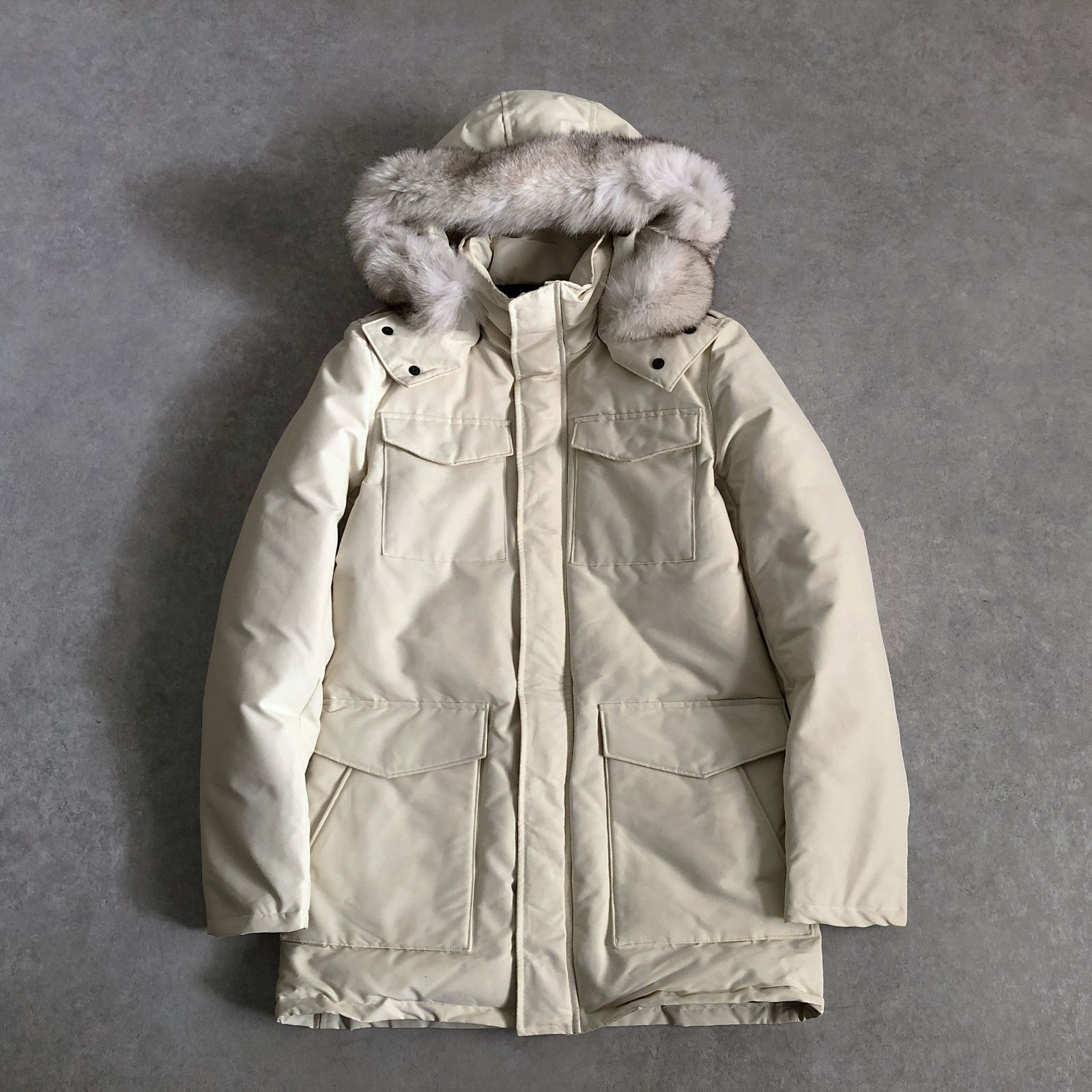 美品 定価17万 AKM M-65 HOODED DOWN ミリタリー ダウン ジャケット 