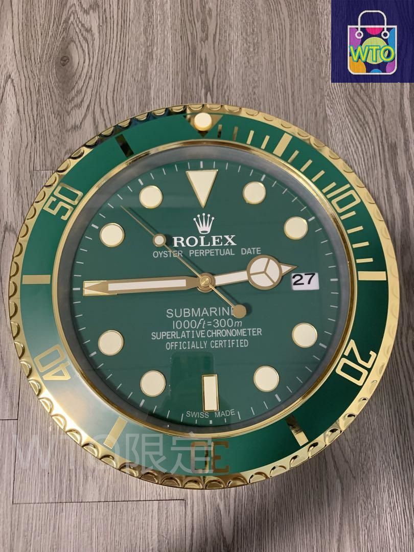 ロレックス ROLEX 掛け時計 サブマリーナグリーン【専用出品で500円