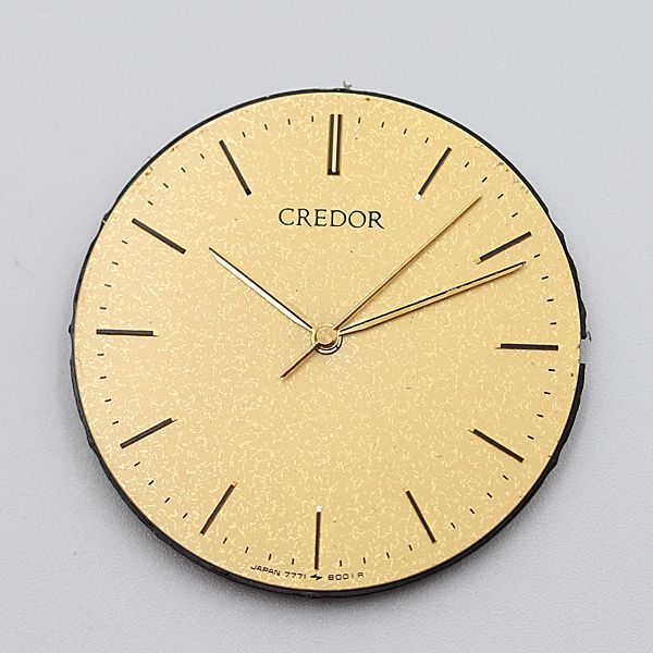 セイコー クレドール QZ 7771-8001 ゴールド文字盤 ムーブメント/文字盤 メンズ腕時計 KMR 2000000 NSK