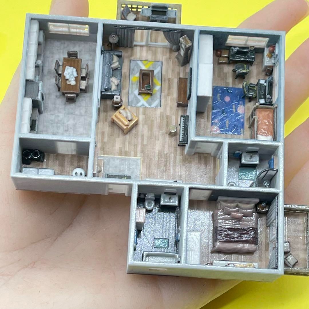 住宅模型 1/64にも フィギュアに ドールハウス 完成品