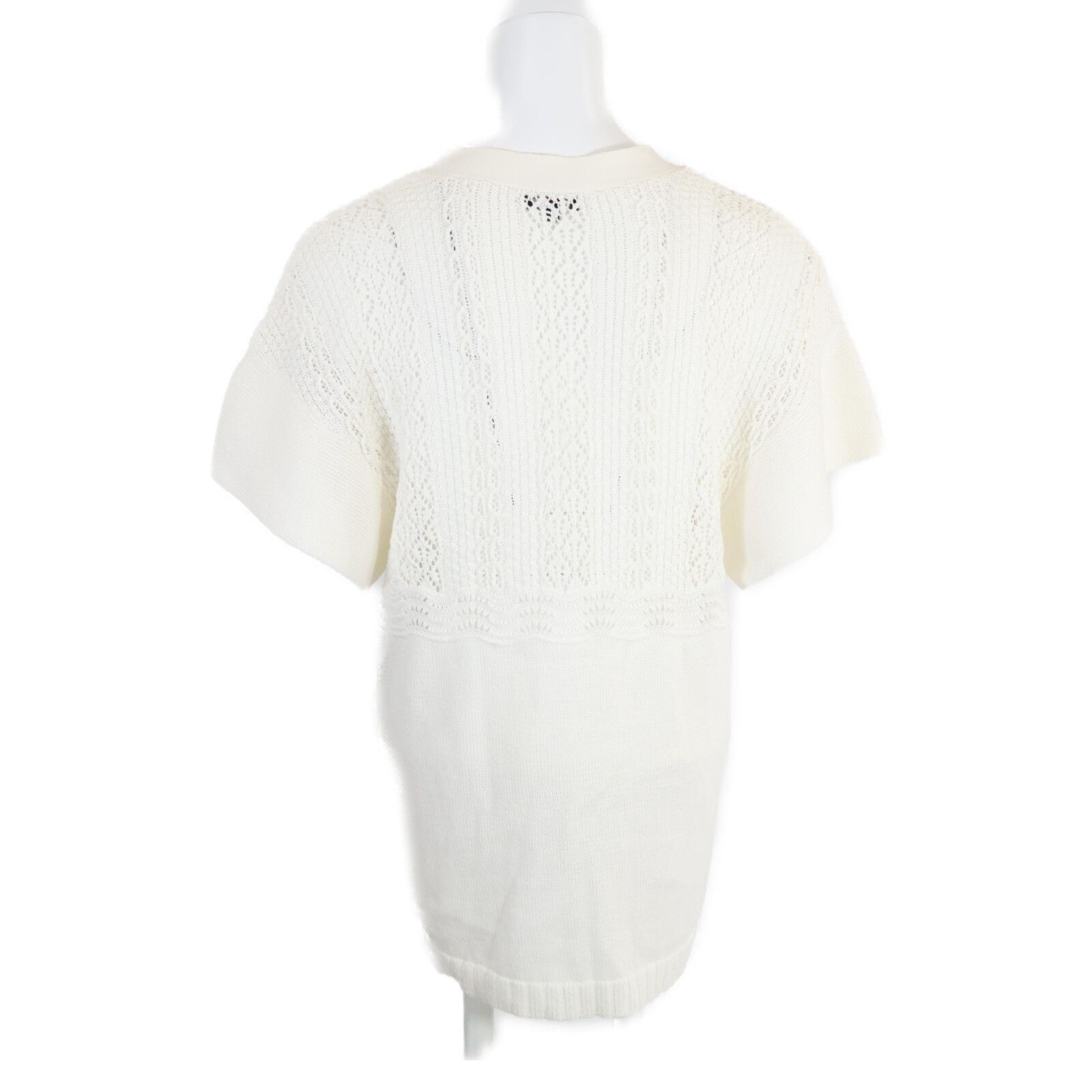 美品/国内正規 CHANEL シャネル P58573K07667 クリアココマークボタン ショートスリーブ レース カーディガン 34  レディース CHANEL シャネル 【美品/国内正規】P58573K07667 クリアココ