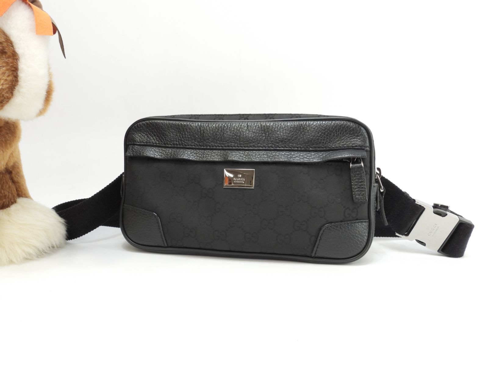 GUCCI グッチ GGナイロン ボディバッグ 336672 ブラック 黒 ナイロン 