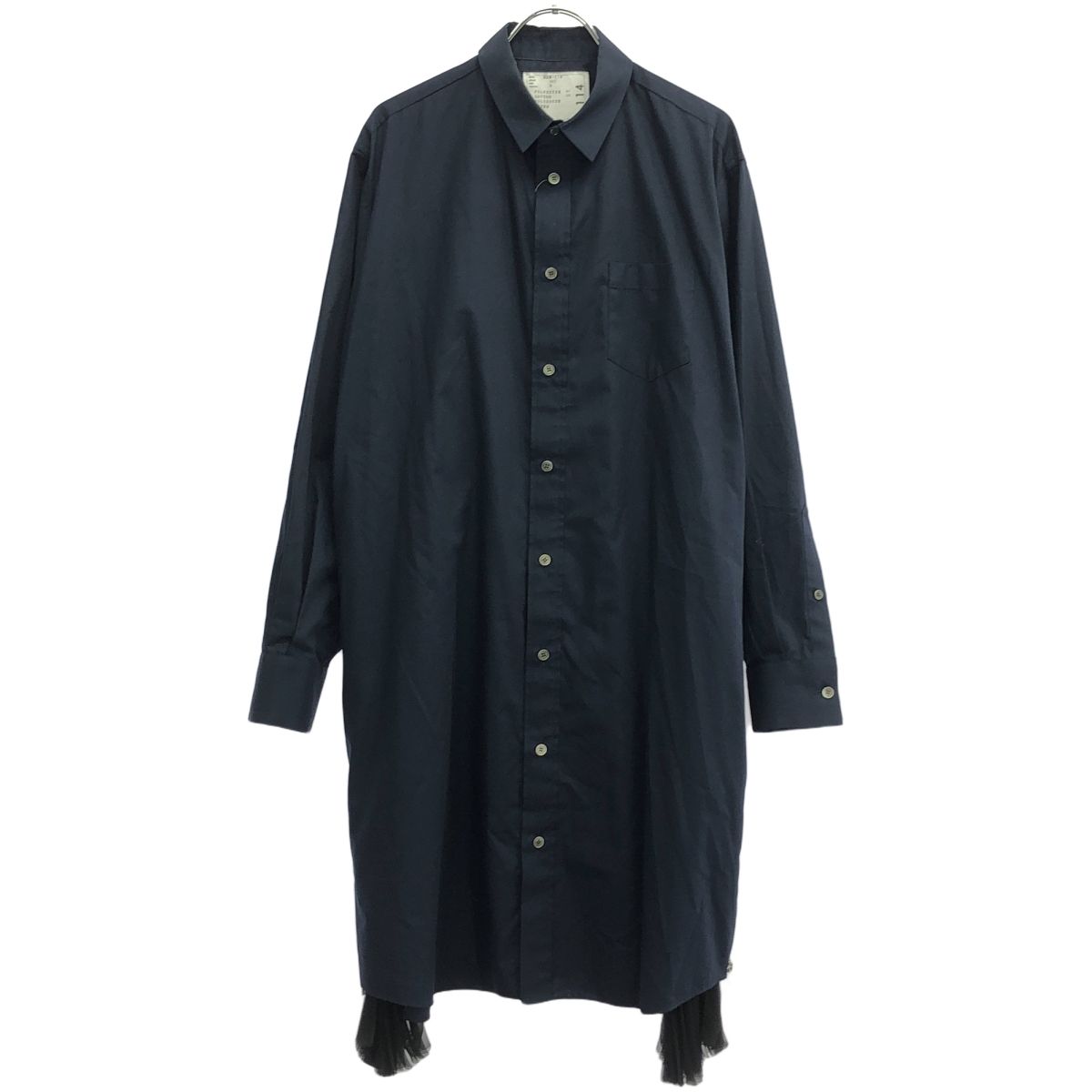 sacai サカイ サイドジッププリーツシャツワンピース SCW-114