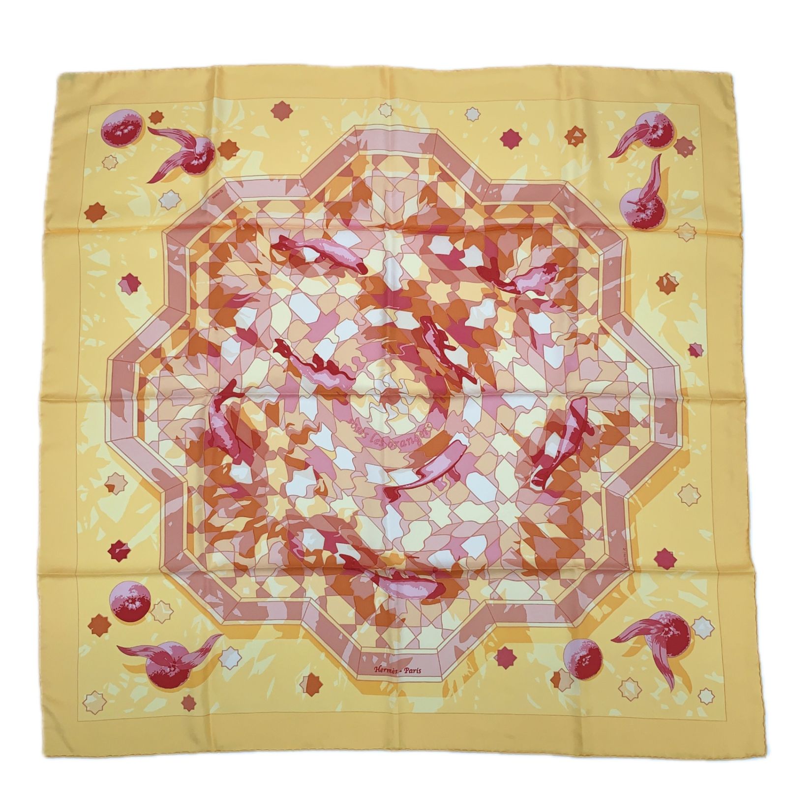 極美品 HERMES エルメス カレ90 sous les oranges オレンジの木の下で