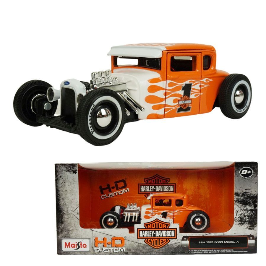 新品 1/24 箱入り ミニカー MAISTO 1:24 1929 FORD MODEL A HARLEY