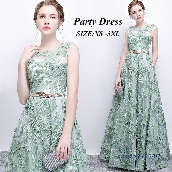 パーティードレス レディース ロング丈 ドレス 結婚式 ワンピース 発表会 ウエディングドレス二次会 ピアノ am4a541586