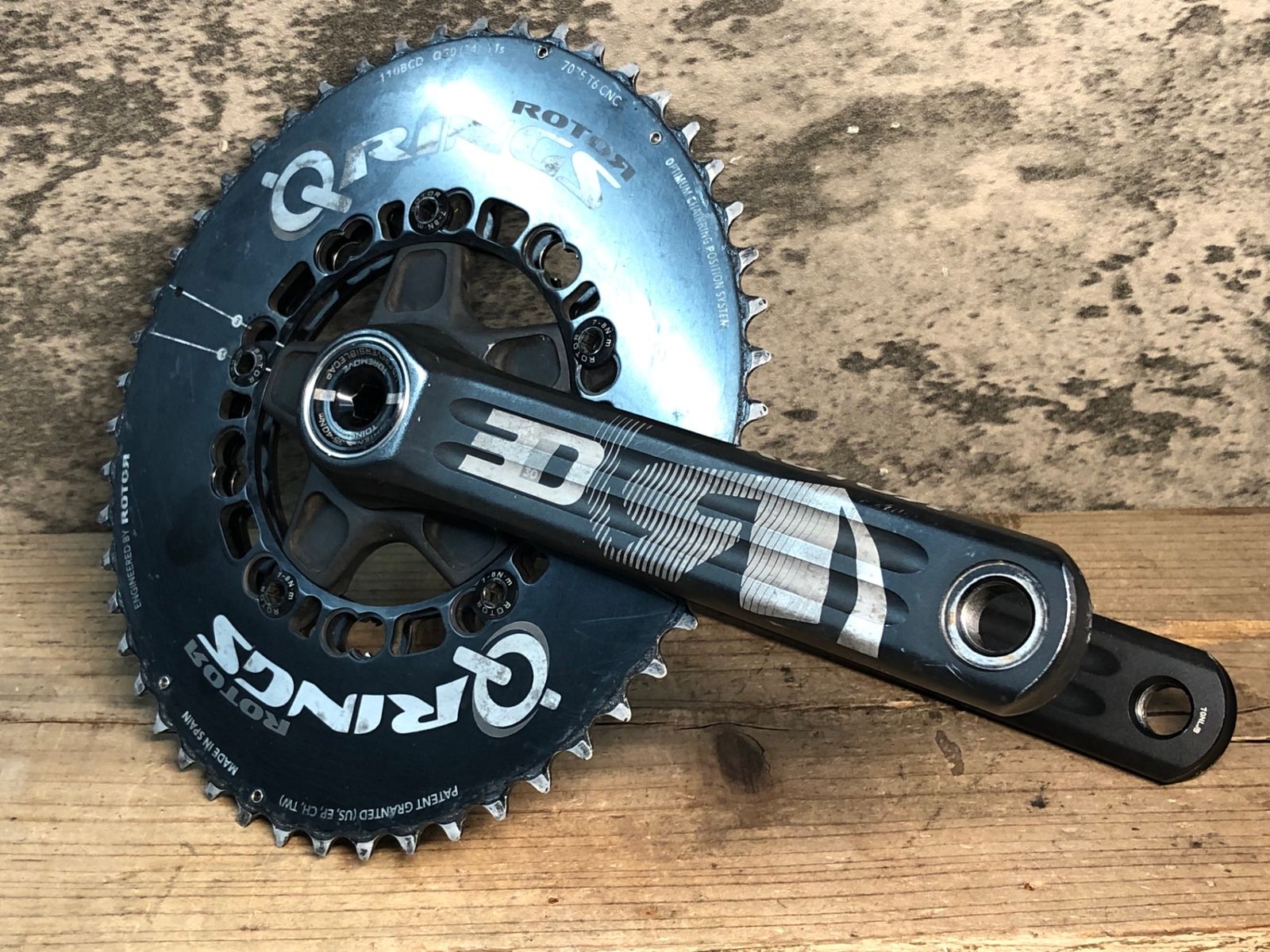 IX398 ローター ROTOR Q RINGS 3D 30 クランクセット 170mm 50|34T 30mm スピンドル