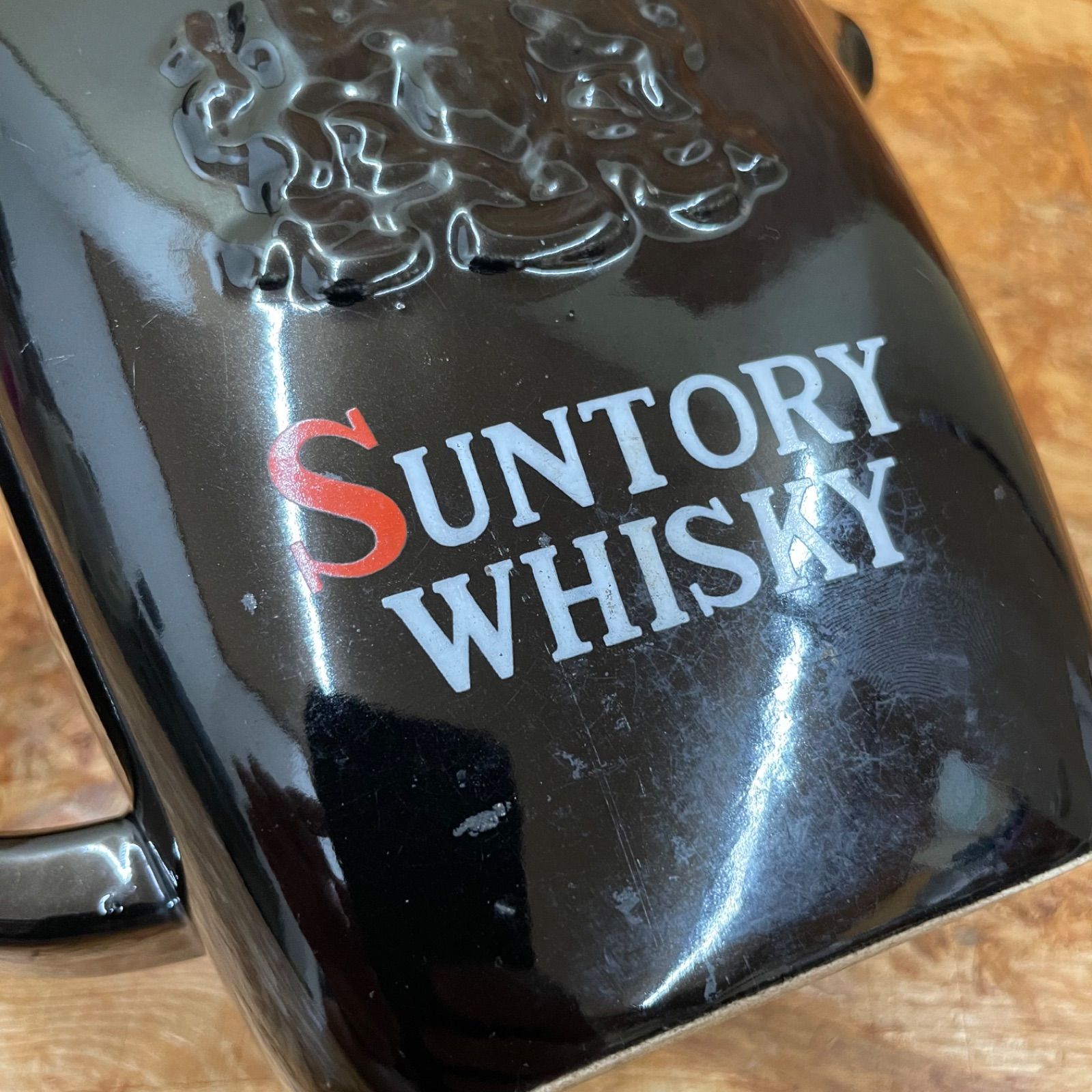 昭和レトロ 非売品 サントリー ウイスキー 陶器製 ピッチャー SUNTORY WHISKY 陶磁器 ノベルティ 水差し 当時物 アンティーク ヴィンテージ ビンテージ VINTAGE