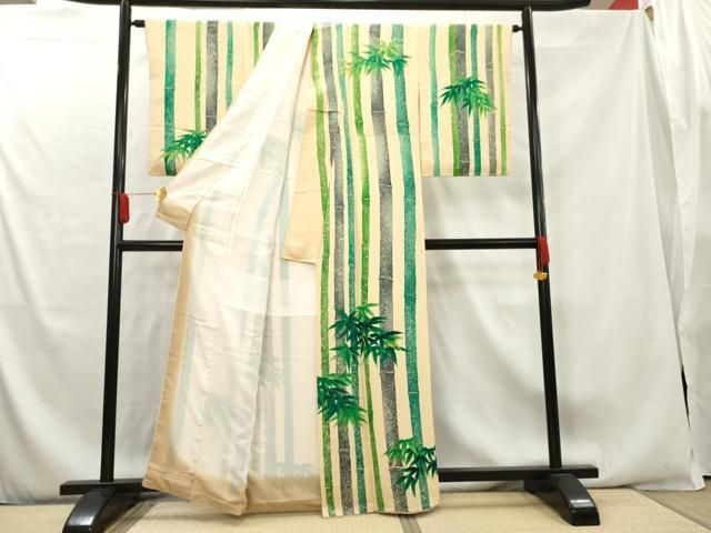 正絹　訪問着　作家物　手描き　笹竹文　逸品　身丈163　裄66 正絹 訪問着 作家物 手描き 笹竹文 逸品 身丈163 裄66 - メルカリ