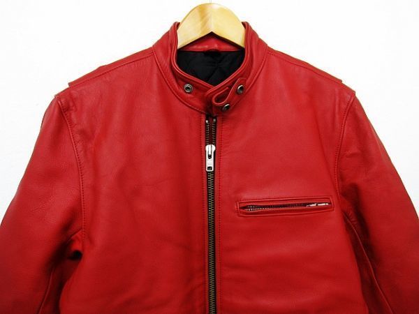 美品】Freedom フリーダム 本革 レザー ステアハイド スタンドカラー 