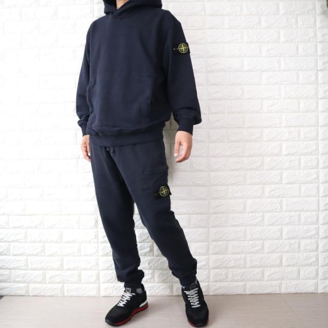 ストーンアイランド セットアップ XXL ネイビー スウェット ジョガーパンツ ストーンアイランド スウェット セットアップ 上下セット ネイビー