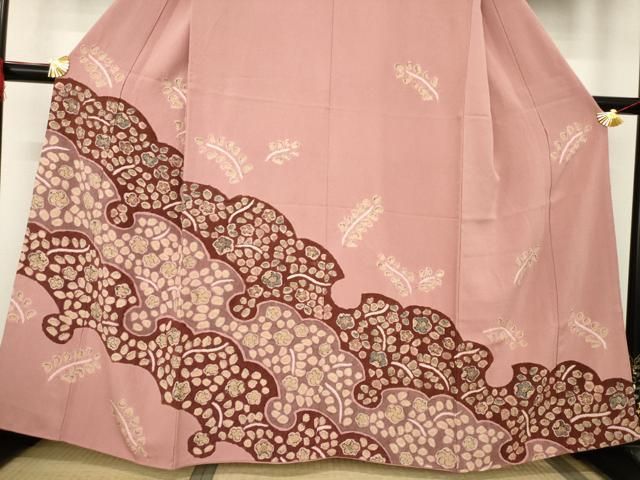 平和屋着物○訪問着 辻が花 絞り 雪輪花文 正絹 逸品 AABB3845ck 平和屋