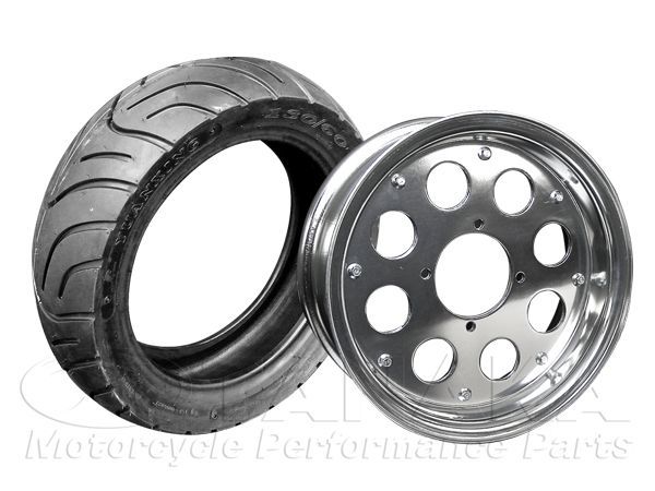 ca1745 モンキー用10インチアルミホイール＆タイヤ130|60-10セット