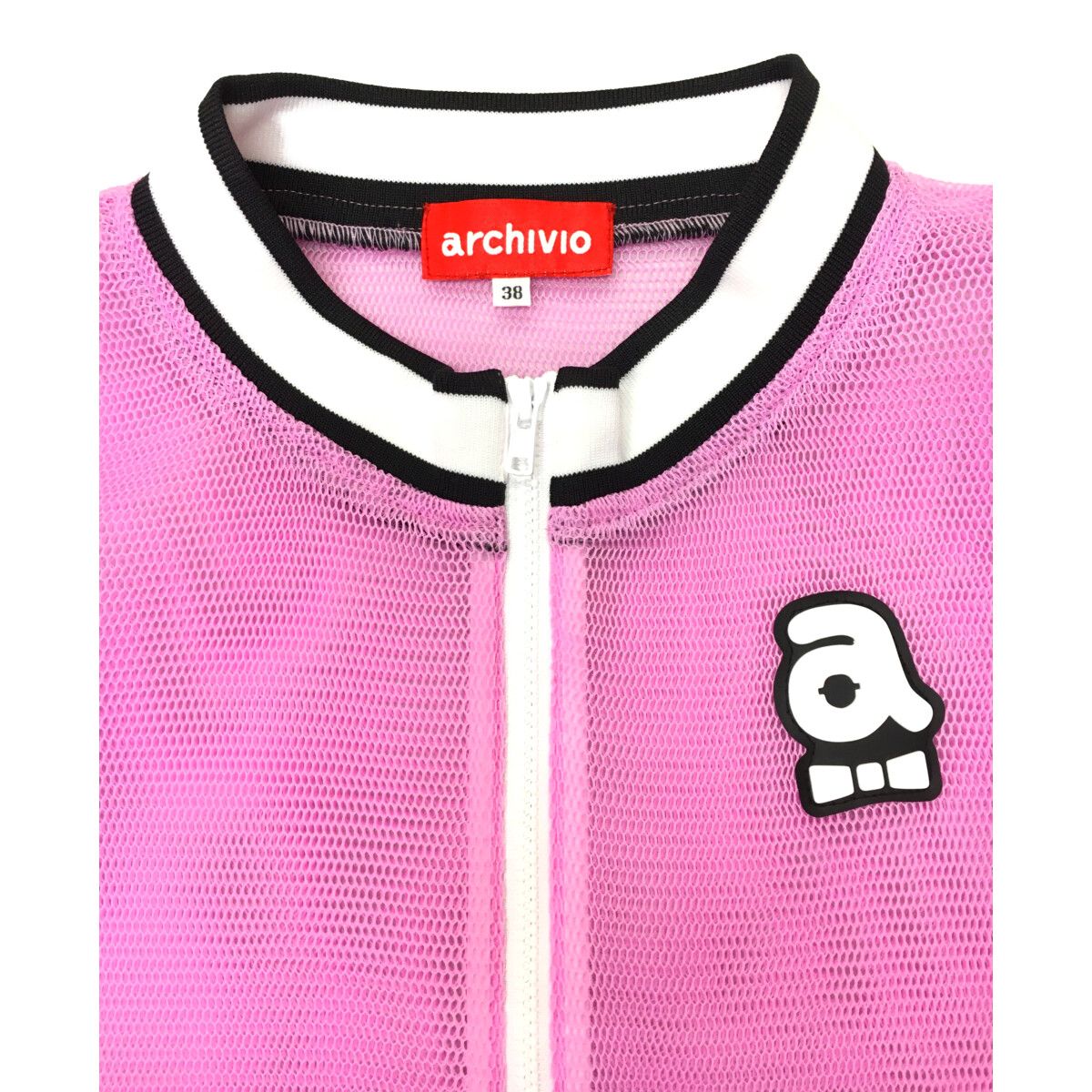 ARCHIVIO フルジップジャケット ブラック/ホワイト/ピンク ARCHIVIO フルジップジャケット ブラック/ホワイト/ピンク 楽天
