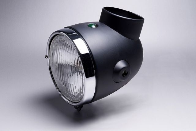 4Lモンキーヘッドライト12V電球付き艶消しブラック