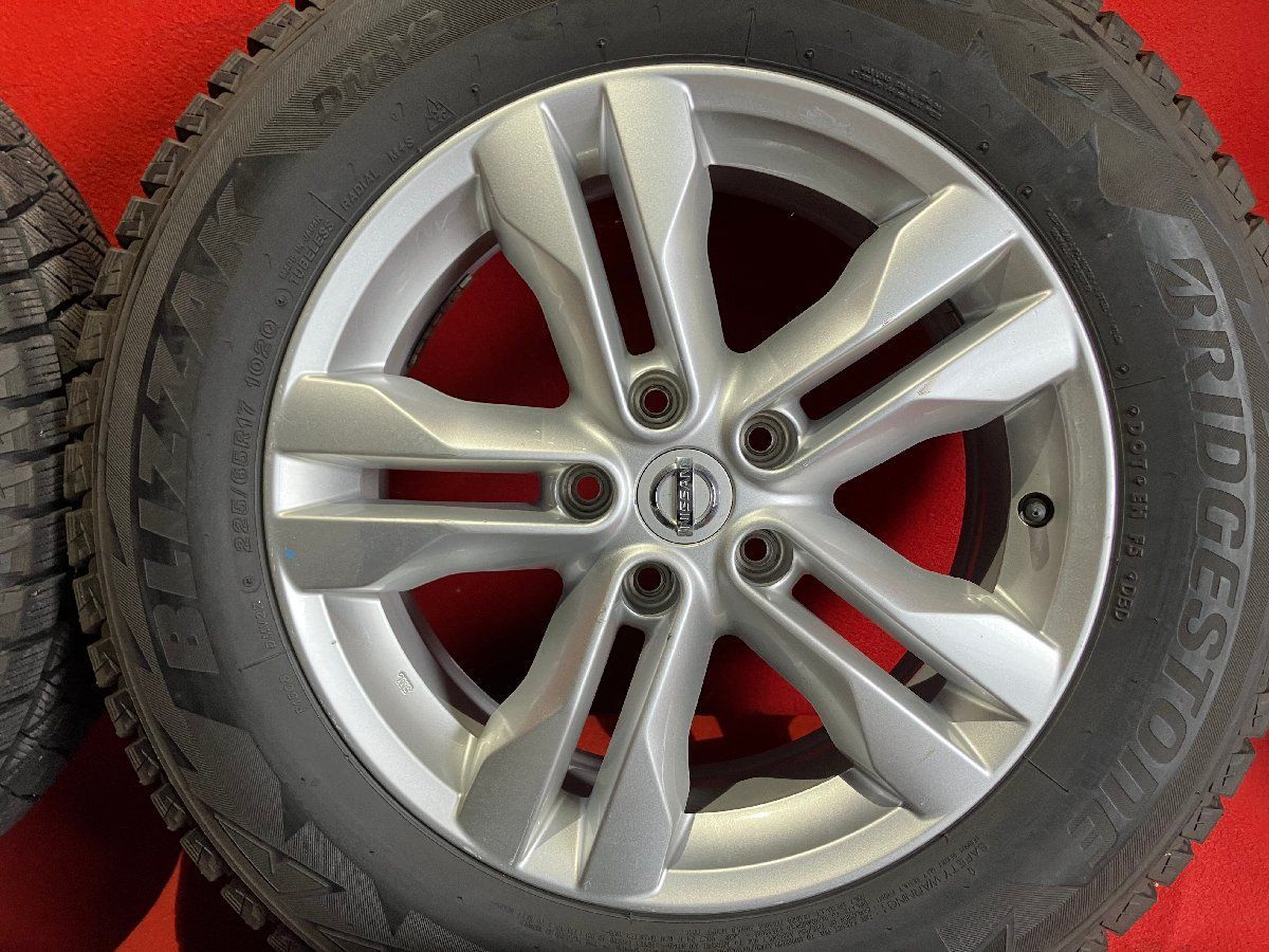 中古スタッドレスタイヤホイールセット 【BRIDGESTONE DM-V3 225/65R17】[日産 エクストレイル純正] 4本SET