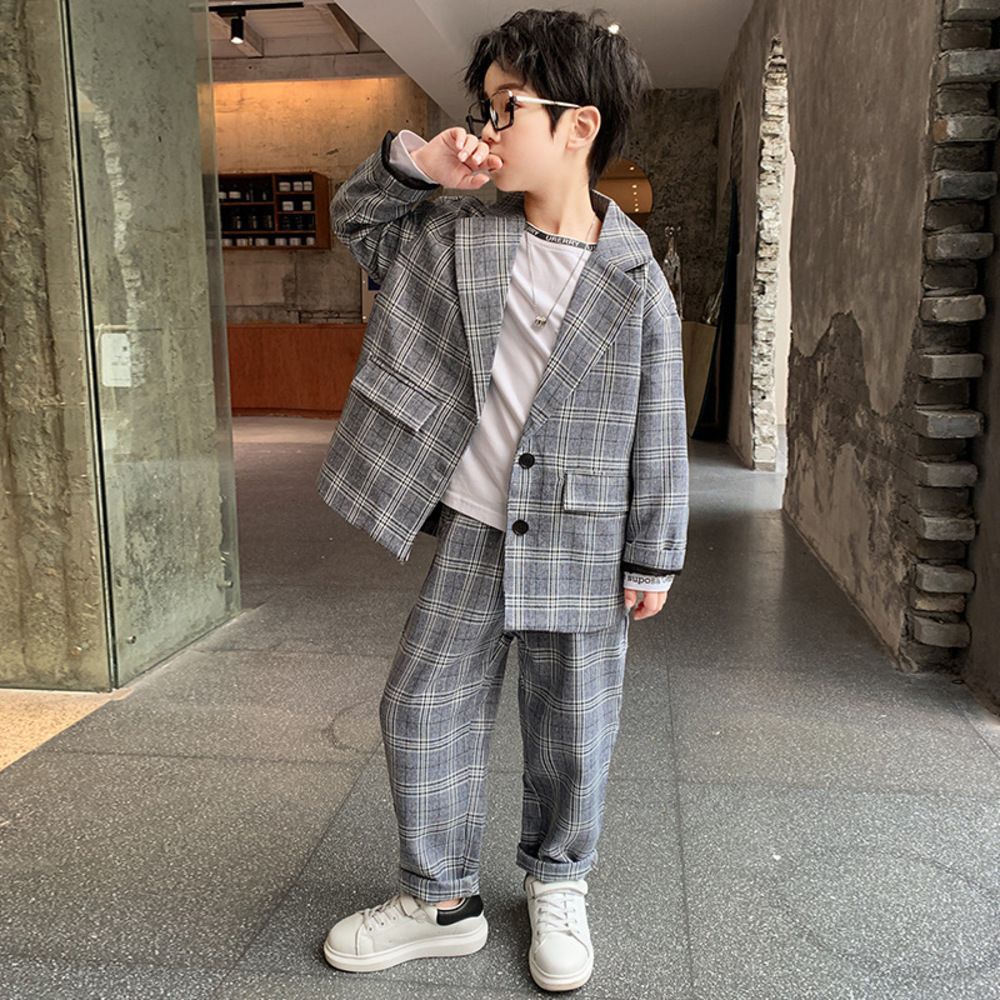 グレー  140サイズ  フォーマル スーツ 男の子 2点セット pmysuit05 フォーマルスーツ 男の子 2点セット ゆったり フォーマル スーツ パンツスーツ ジャケット パンツ 子供スーツ セットアップ 子