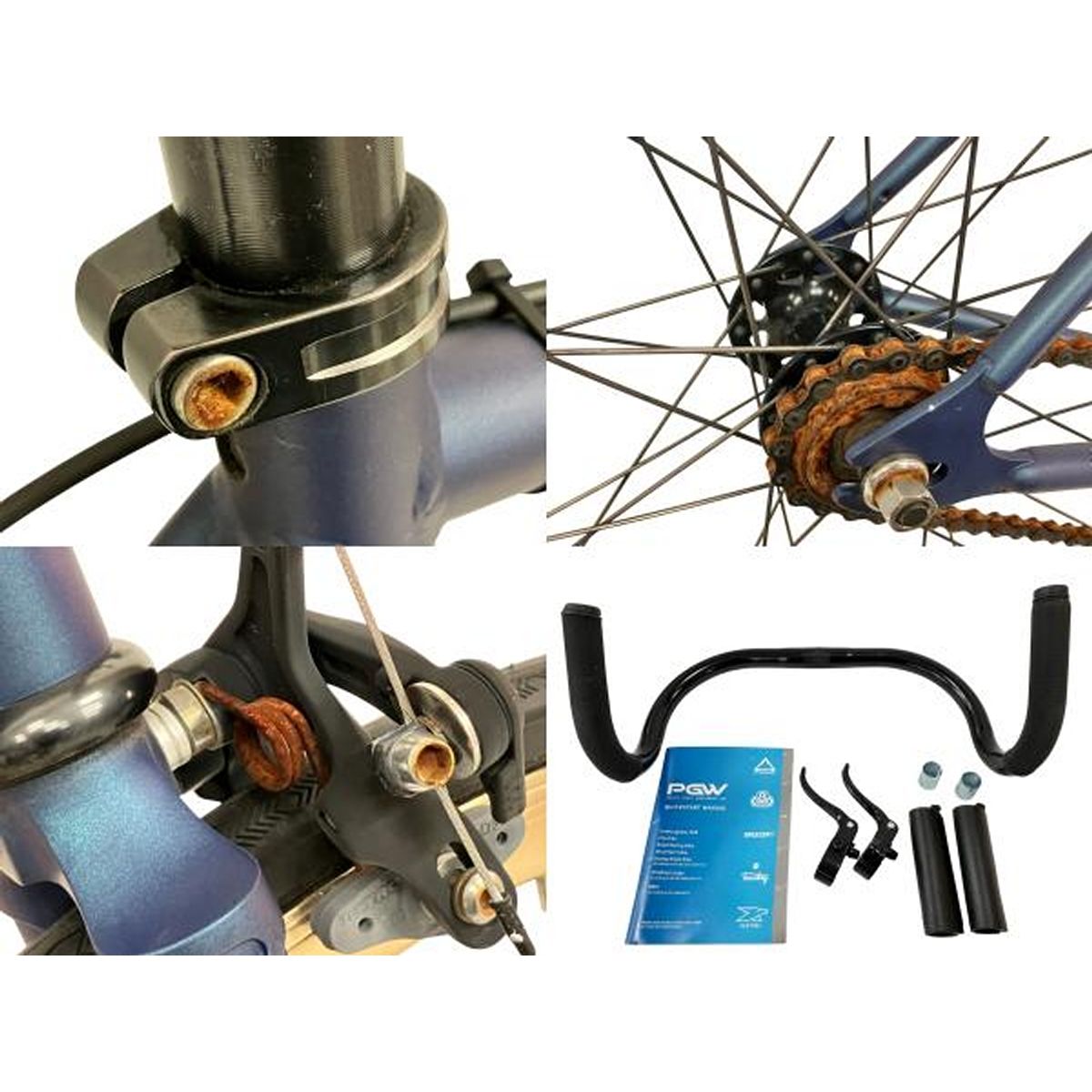 FUJI FEATHER マットインディゴ ロードバイク フジ フェザー 2021年モデル スポーツ アウトドア 自転車 ジャンク H10476096