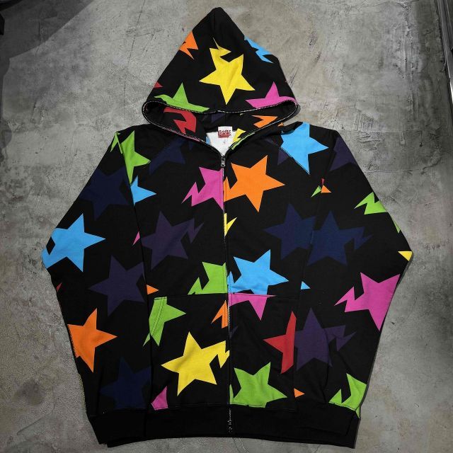 A BATHING APE スター柄フルジップパーカー前橋カラー ☆前橋限定☆ BAPE スター パーカー Mサイズ a bathing ape