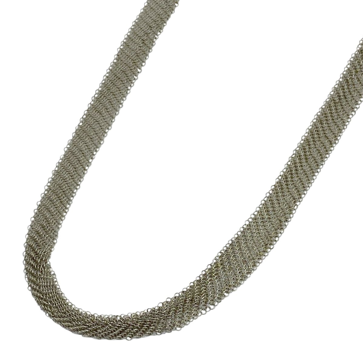 ティファニー メッシュ ネックレス シルバー 925 スカーフ 正規 超美品 希少 エルサペレッティ 網 T&CO mesh necklace scarf 全長約67cm