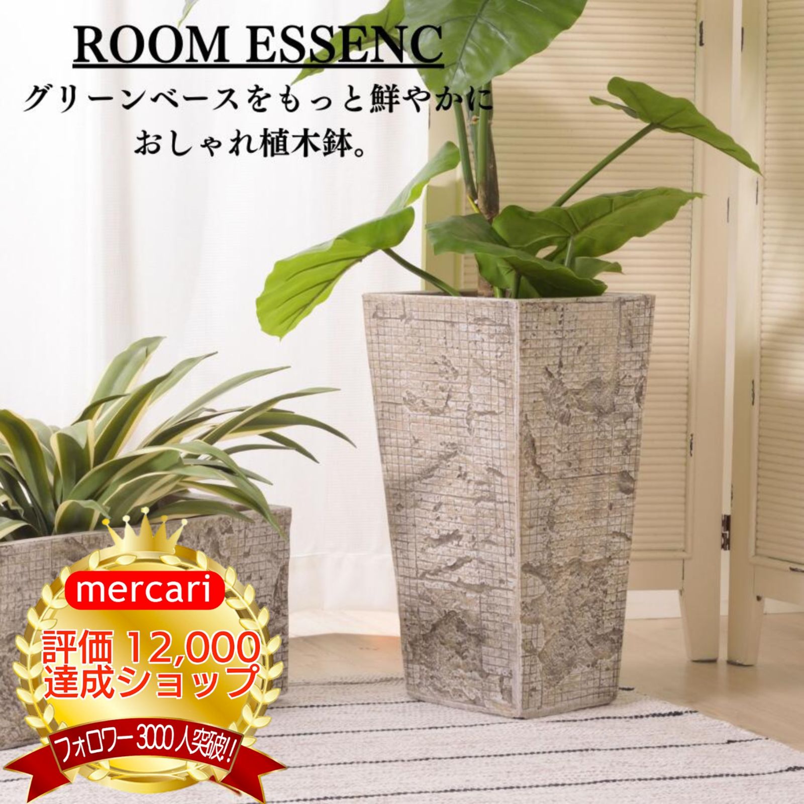 ROOMESSENCE(東谷)グリーンベース4号3個対応5号2個対応グレーベース入れ物観葉植物入れ飾りインテリアインテリア雑貨室内おしゃれ植木鉢酸化マグネシウム送料無料プランターモダンシンプルグリーンポット鉢植え安い人気ギフトプレゼントGRNB-206