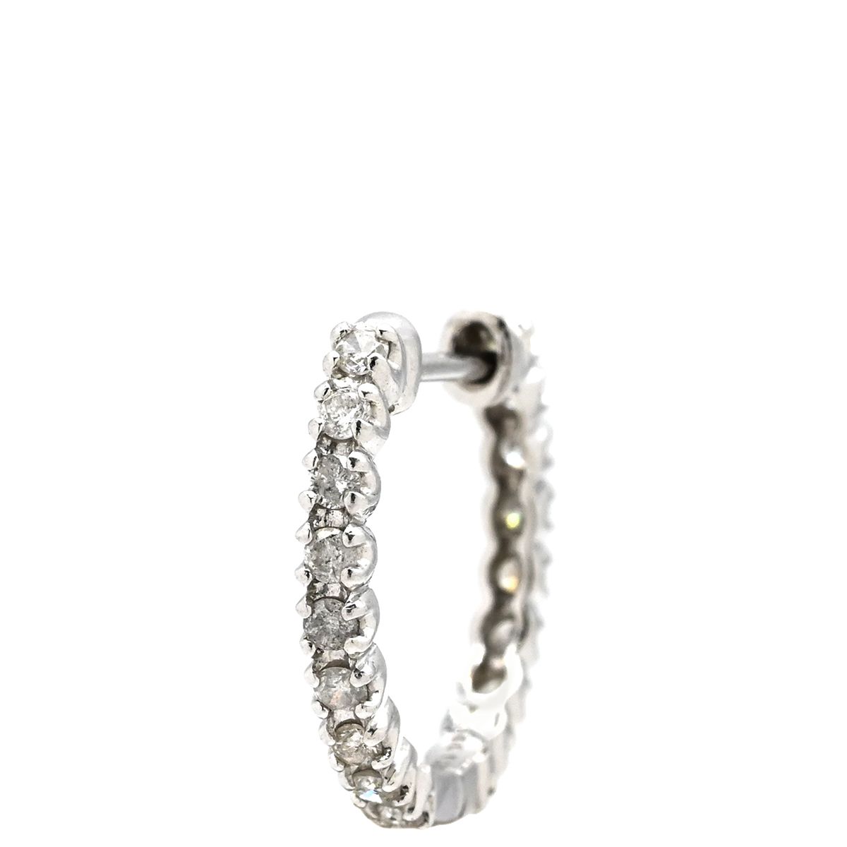 ピアス ダイヤピアス 片耳用 Pt900 ダイヤモンド プラチナシルバー フープピアス