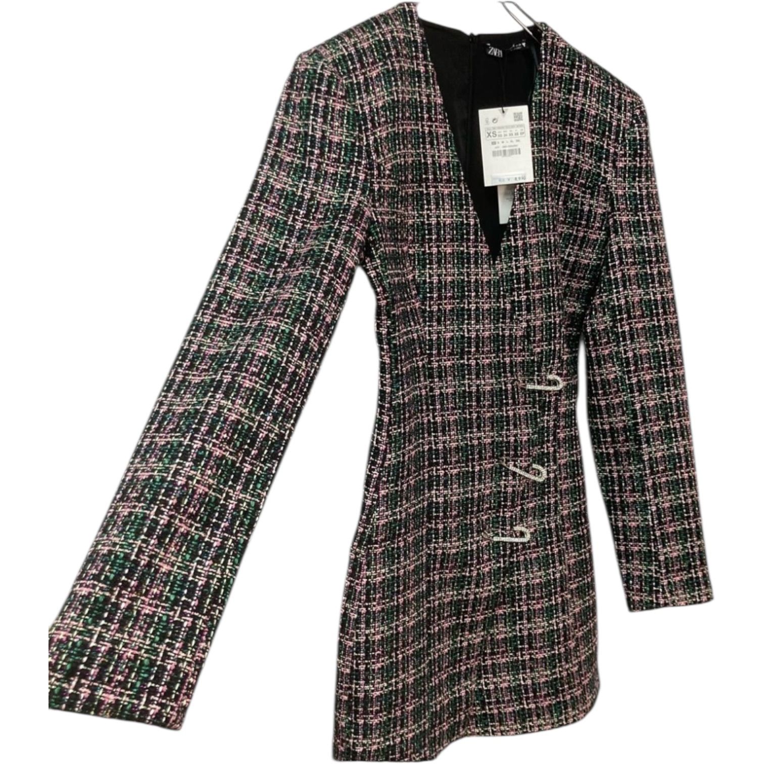 新品未使用タグ付き ZARA ザラ ツイード チェック ジャケット 